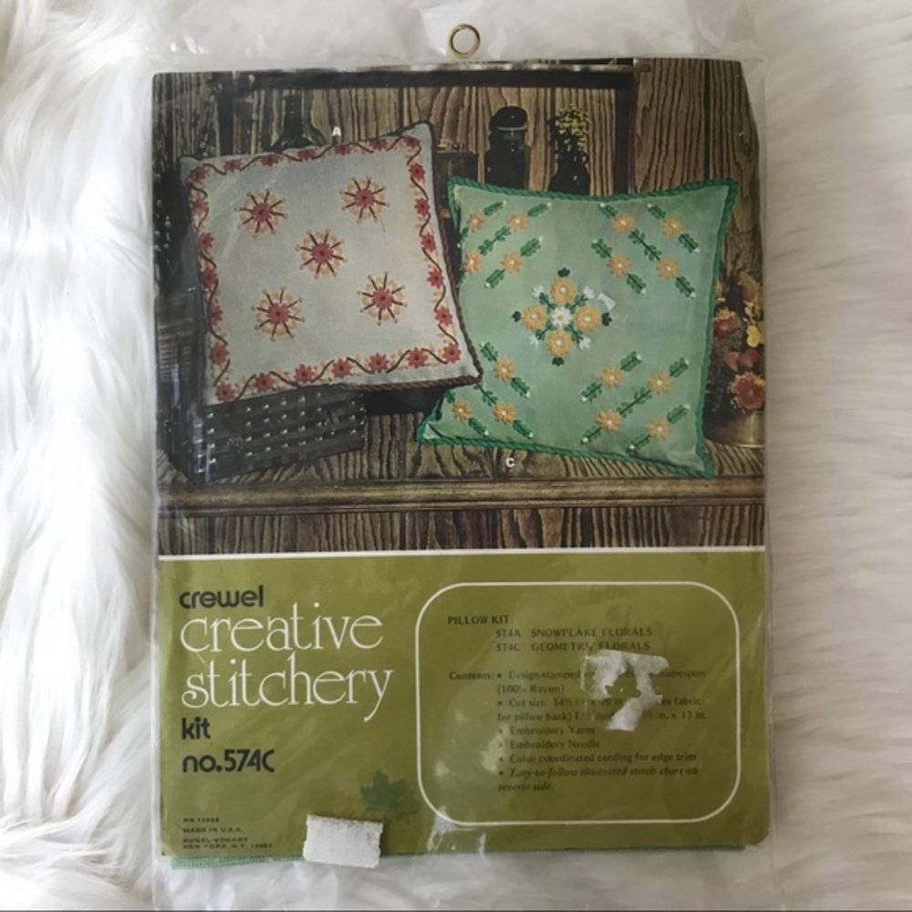 Creative Stitchery Crewel Embroidery Pillow Kit